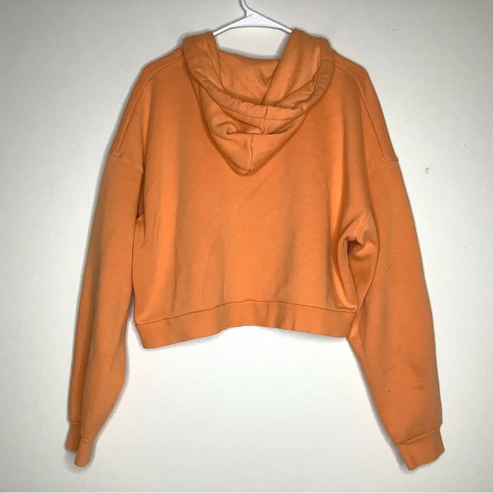 < Under Armour Orange Cropped Fleece Lined Jacket > - Picture 6 of 7